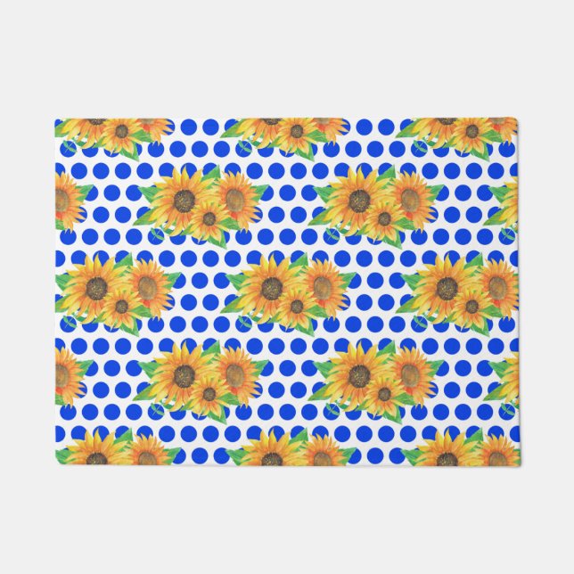 Felpudo Bordados florales de girasol (Anverso)