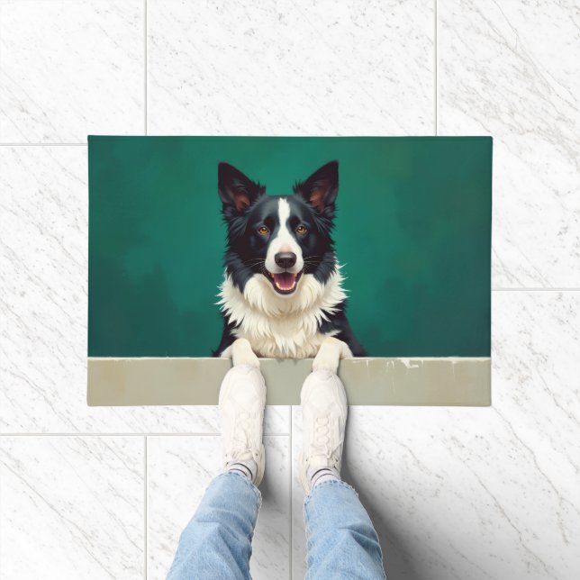 Felpudo Border Collie Doormat Art (Interior)