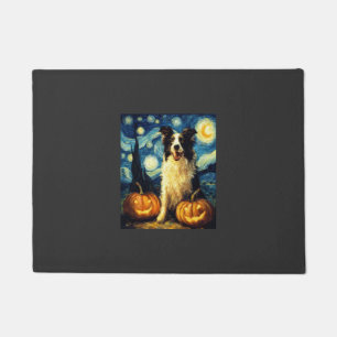 Felpudo Border Collie Halloween de Otoño Calabaza