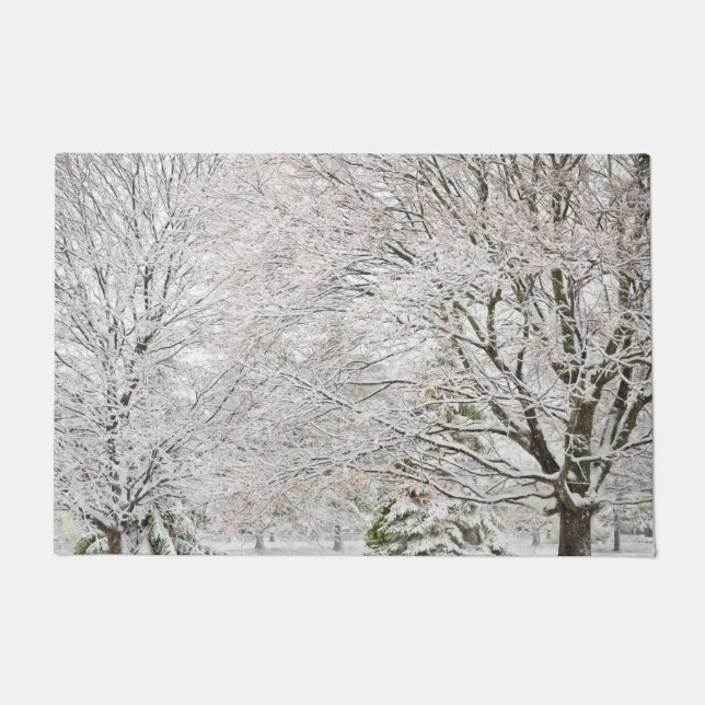 Felpudo Bosque de invierno nevado (Anverso)