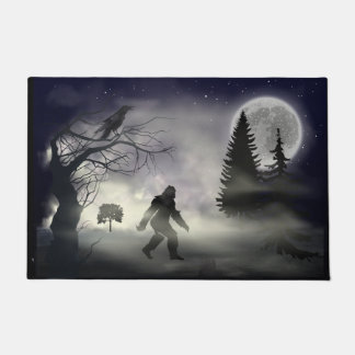 Felpudo Bosque de niebla - Raven y Sasquatch de piscifacto