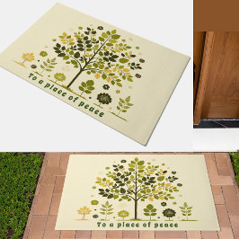 Felpudo Botanical Tree Welcome Doormat Modern Nordic Coaly