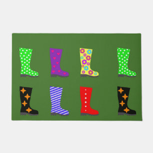 Felpudo Botas de agua de colores