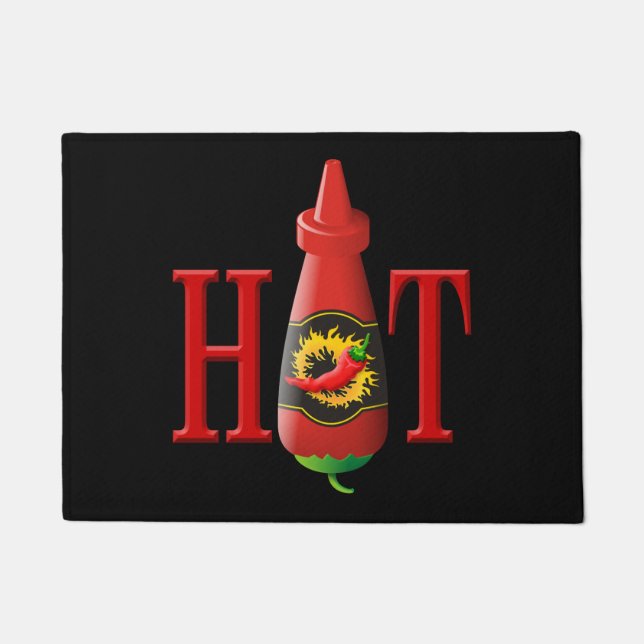 Felpudo Botella de salsa picante (Anverso)