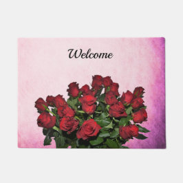 Felpudo Bouquet de rosas rojas