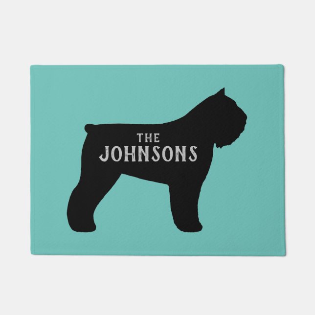 Felpudo Bouvier des Flandres Silhouette Welcome Mat Person (Anverso)