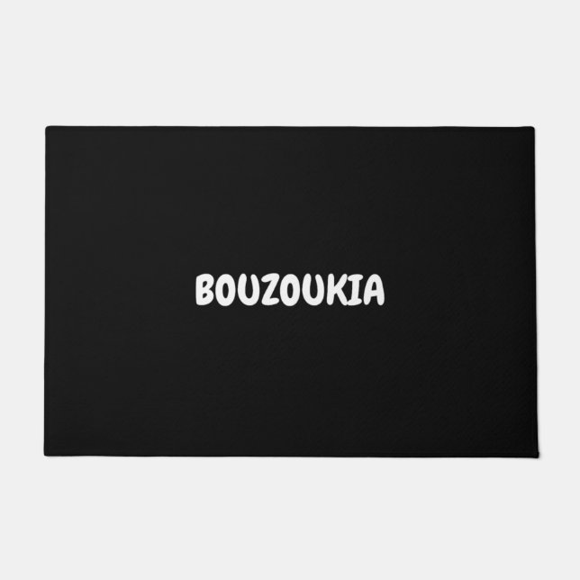 Felpudo Bouzoukia Diseño Regalos Griegos Doormat (Anverso)