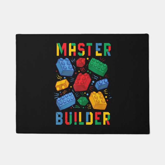 Felpudo Brick Builder Funny Blocks Building Master Builder (Anverso)