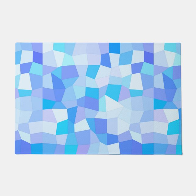 Felpudo Bright Blues Mosaic (Anverso)