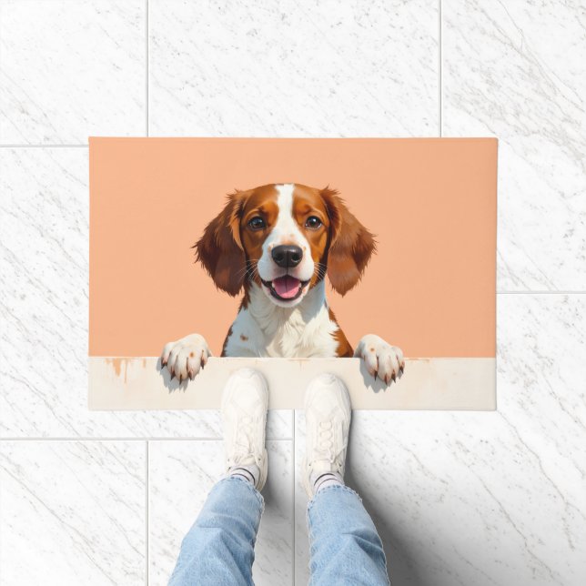 Felpudo Brittany Spaniel Doormat Art (Interior)
