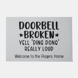 Felpudo Broken de timbre divertida