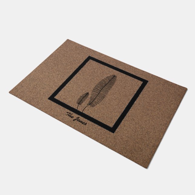 Felpudo Bromas botánicas: Doormat de diseño de planta pers (Angular)
