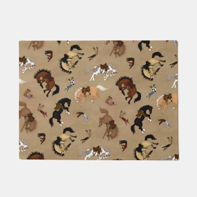 Felpudo Broncos y vaqueros (Anverso)