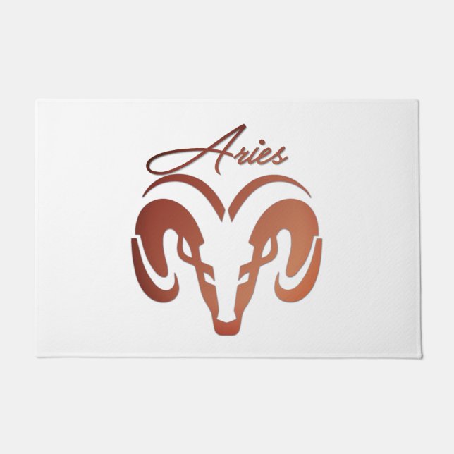 Felpudo Bronze Aries el Ram Zodiac (Anverso)