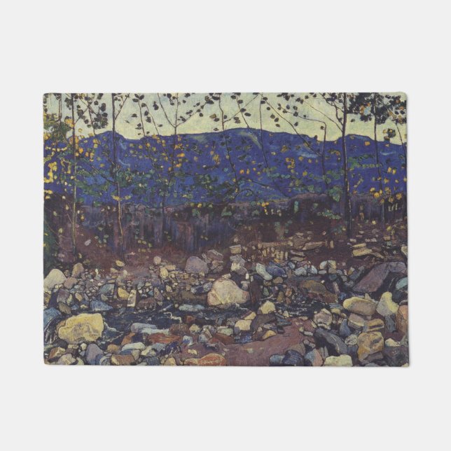 Felpudo Brook forestal en Leissigen, Suiza (Paisaje) (Anverso)