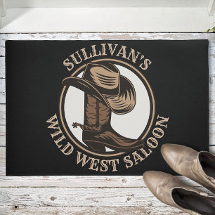 Felpudo Brotes de Cowboy West Saloon personalizados