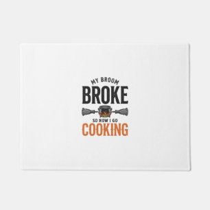 Felpudo Bruja Cocinando Mi Escoba Se Rompió Divertido Vint