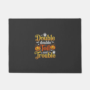 Felpudo Bruja de Halloween Doble Doble Trabajo y Problema