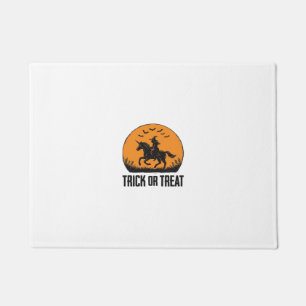 Felpudo Bruja de Halloween Truco o Trato Luna Vintage_1