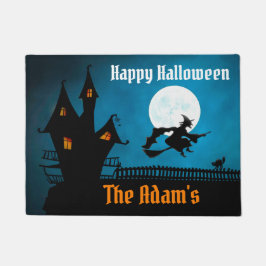 Felpudo Bruja feliz feliz personalizada de Halloween