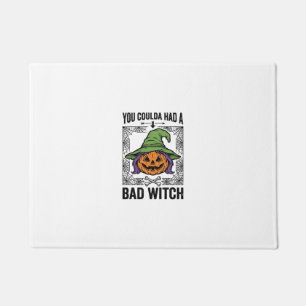 Felpudo Bruja Mala Halloween Divertido Calabaza Bruja_1