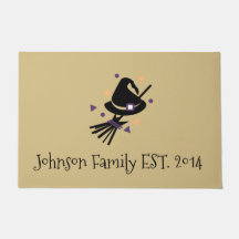 Bruja y Escoba Minimalista para Familia en Hallowe