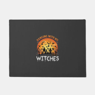 Felpudo Brujas Colgantes Luna de Halloween Murciélagos Cal