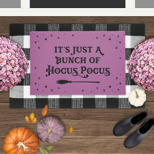 Felpudo Brujo Escoba Magenta Hocus Pocus Halloween