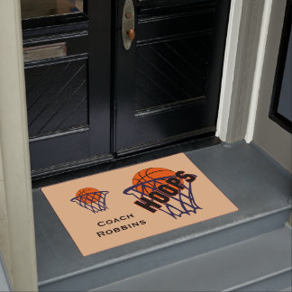 Felpudo Bucles Baloncesto y Net Cualquier Nombre Puerta Ma
