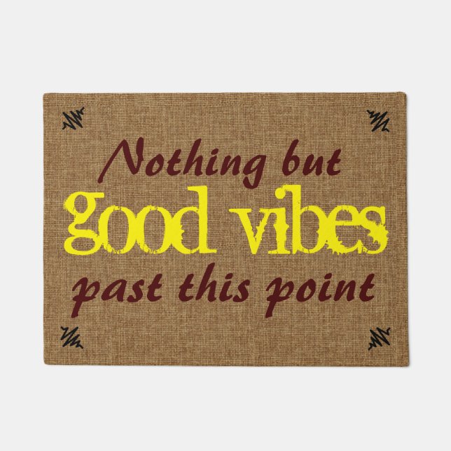 Felpudo Buen Mensaje de Vibra Positiva (Anverso)