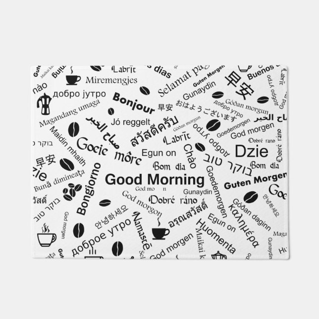 Felpudo Buenos días en todos los idiomas del mundo (Anverso)