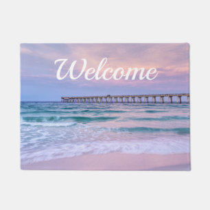 Felpudo Buenos días Navarre Beach Pier Bienvenida Doormat