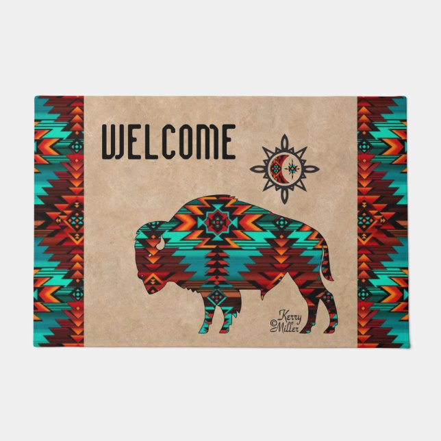 Felpudo Buffalo Doormat del Suroeste (Anverso)