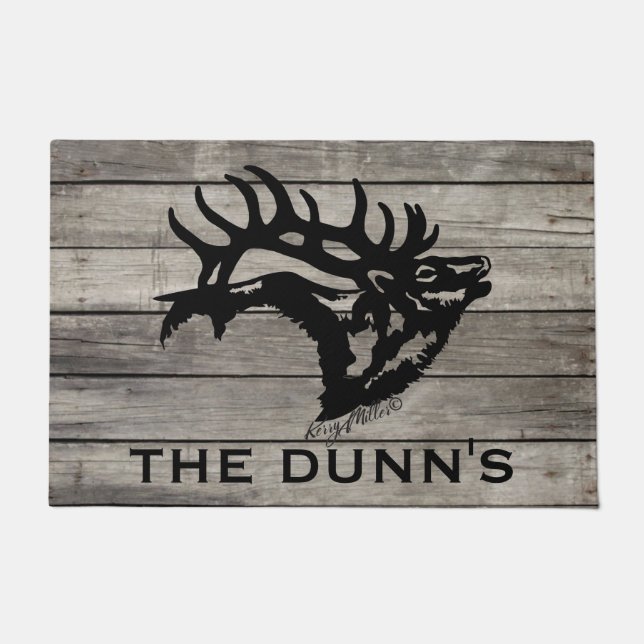 Felpudo Bugling Bull Elk Doormat (Anverso)