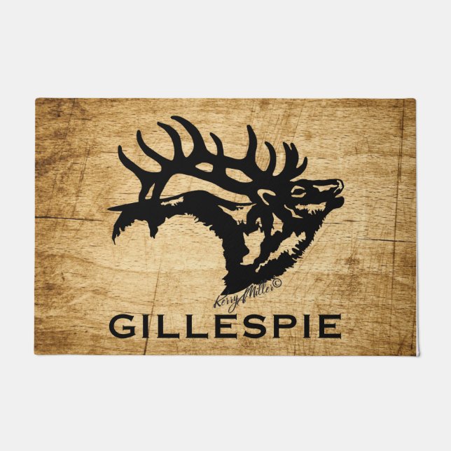 Felpudo Bugling Bull Elk Doormat (Anverso)