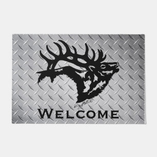Felpudo Bugling Bull Elk Doormat