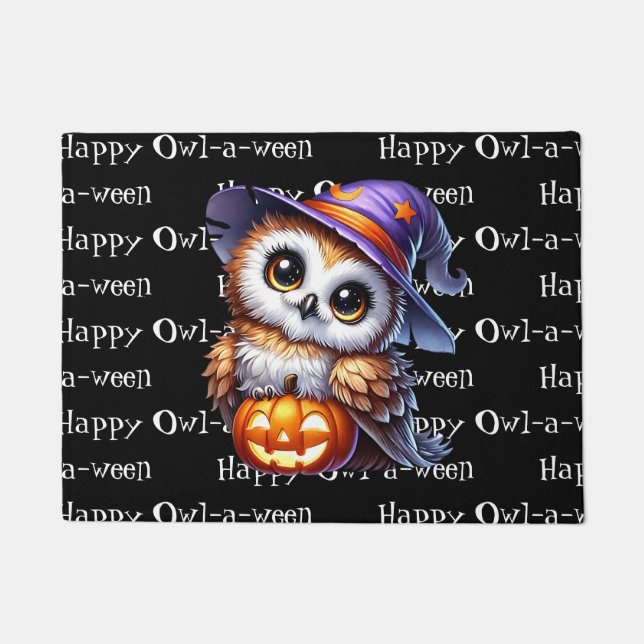 Felpudo Búho de Halloween (Anverso)