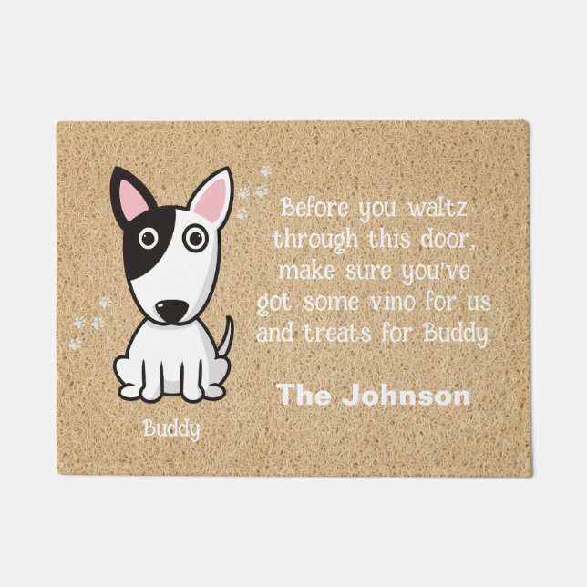 Felpudo Bull Terrier Dog Mat (Anverso)