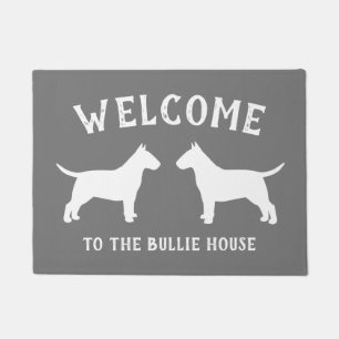 Felpudo Bull Terrier Perro Raza Silhouettes Personalizado