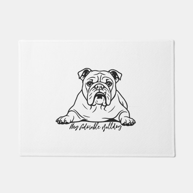 Felpudo Bulldog Adorable (Anverso)