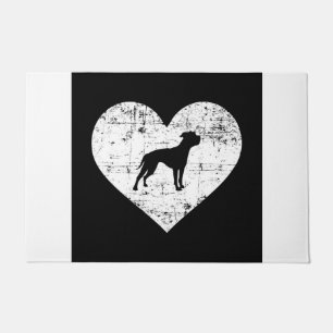 Felpudo Bulldog de corazón negro Amantes del Bulldog