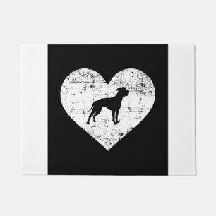 Felpudo Bulldog de corazón negro Amantes del Bulldog