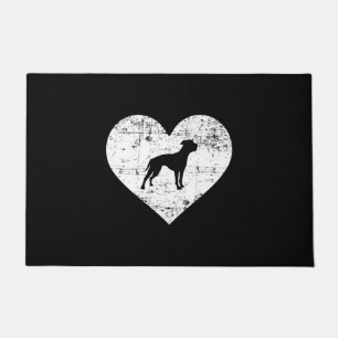 Felpudo Bulldog de corazón negro Amantes del Bulldog Doo