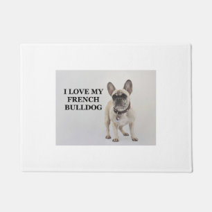 Felpudo bulldog francés - crema de amor con foto