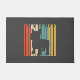 Felpudo Bulldog francés retro 1970 Perro Silhouette French