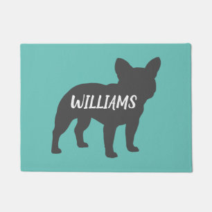 Felpudo Bulldog francés Silhouette Personalizado francés