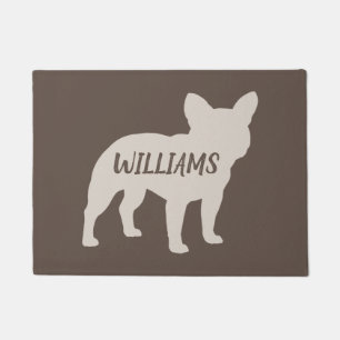 Felpudo Bulldog francés Silhouette Personalizado Frenchie