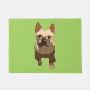 Felpudo Bulldog Francés, Verde Lima