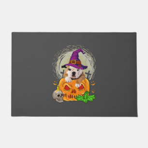 Felpudo Bulldog inglés lindo calabaza de brujas perro de H