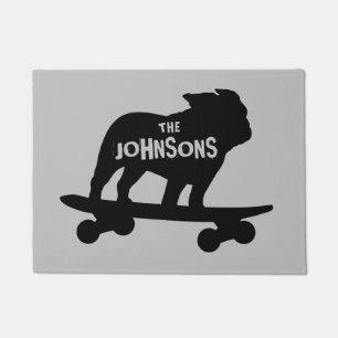 Felpudo Bulldog Skateboarding Silhouette Totalmente Rad